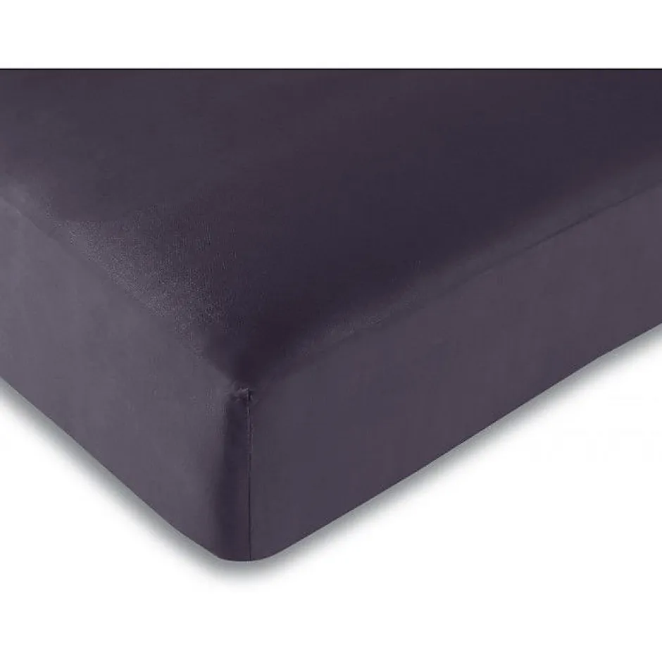Univers Décor 1 Acheté + 1 Offert / 2 Draps housse Prune 90 x 190 cm - Violet - 90 x 190 cm
