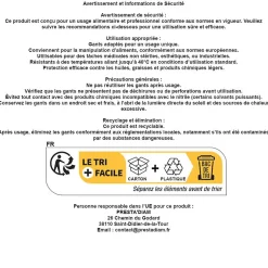 D-Work 100 Gants Vinyle Micro Poudrés Taille L (8/9) Résistants, Confortables et Polyvalents pour Usage Alimentaire - New