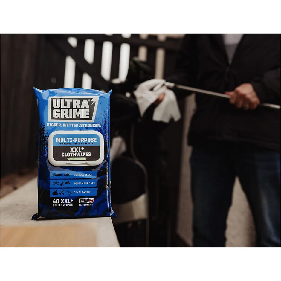 Ultragrime 40 lingettes multi-usages premium XXL L.38 x l.25 cm