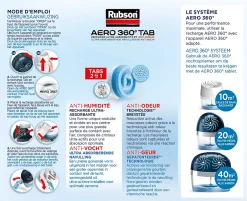 Rubson 2 recharges pour absorbeur d'humidité Aero 360° Discount