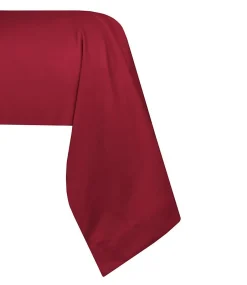 Eden 1 Taie de traversin percale de coton uni 45 x 185 cm Elysee rouge