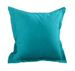 Eden 1 Taie d'39oreiller coton uni 65 x 65 cm Alice bleu canard