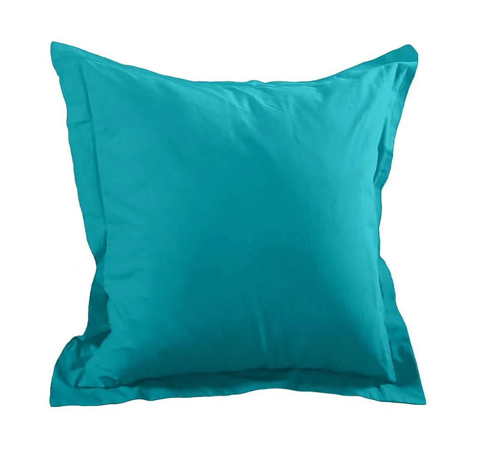 Eden 1 Taie d'39oreiller coton uni 65 x 65 cm Alice bleu canard