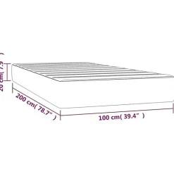 Vidaxl 347746 Matelas de lit à ressorts ensachés Gris 100x200x20cm Similicuir Sale
