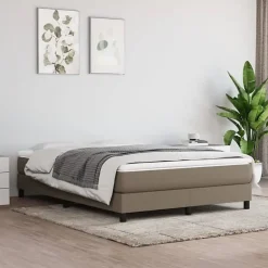 Vidaxl 347798 Matelas de lit à ressorts ensachés Taupe 140x200 cm epaisseur 20 cm Tissu