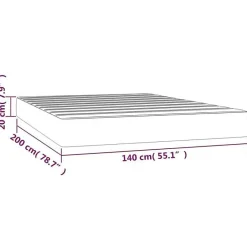 Vidaxl 347798 Matelas de lit à ressorts ensachés Taupe 140x200 cm epaisseur 20 cm Tissu