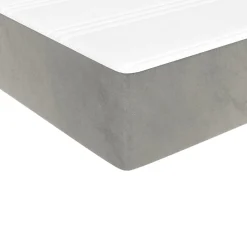 Vidaxl 347748 Matelas de lit à ressorts ensachés Gris clair 100x200x20 cm