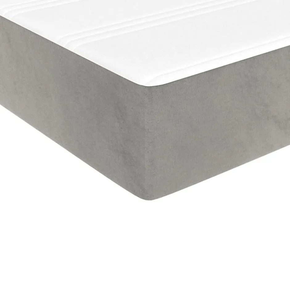 Vidaxl 347748 Matelas de lit à ressorts ensachés Gris clair 100x200x20 cm
