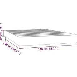 Vidaxl 347811 Matelas de lit à ressorts ensachés Vert foncé 140x200 cm epaisseur 20 cm Hot