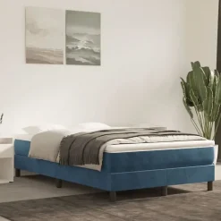 Vidaxl 347772 Matelas de lit à ressorts ensachés Bleu foncé 120x200x20 cm