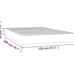 Vidaxl 347772 Matelas de lit à ressorts ensachés Bleu foncé 120x200x20 cm