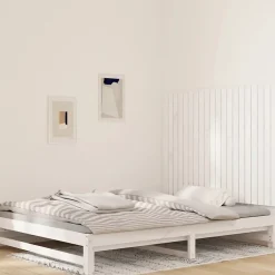 Vidaxl 824889 Tête de lit murale Blanc 127,5x3x90 cm Bois massif de pin Clearance
