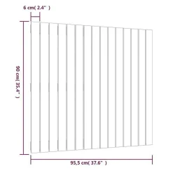 Vidaxl 824886 Tête de lit murale Marron miel 95,5x3x90 cm Bois massif de pin