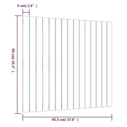 Vidaxl 824886 Tête de lit murale Marron miel 95,5x3x90 cm Bois massif de pin