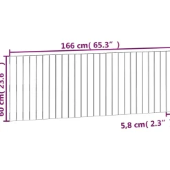 Vidaxl 824862 Tête de lit murale Noir 166x3x60 cm Bois massif de pin Discount