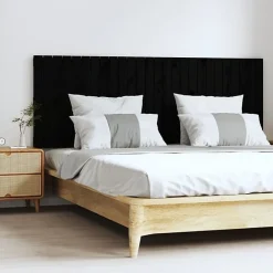 Vidaxl 824862 Tête de lit murale Noir 166x3x60 cm Bois massif de pin Discount