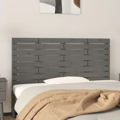 Vidaxl 824730 Tête de lit murale Gris 126x3x63 cm Bois massif de pin