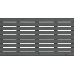 Vidaxl 824730 Tête de lit murale Gris 126x3x63 cm Bois massif de pin