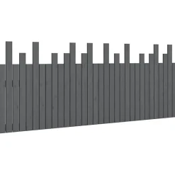 Vidaxl 824780 Tête de lit murale Gris 204x3x80 cm Bois massif de pin New