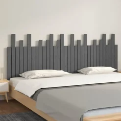 Vidaxl 824780 Tête de lit murale Gris 204x3x80 cm Bois massif de pin New