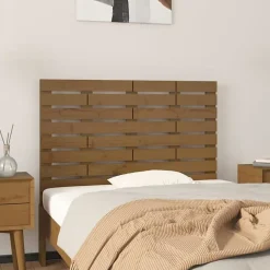 Vidaxl 824746 Tête de lit murale Marron miel 81x3x63 cm Bois massif de pin