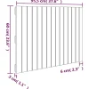 Vidaxl 824837 Tête de lit murale Noir 95,5x3x60 cm Bois massif de pin Best