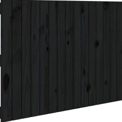 Vidaxl 824837 Tête de lit murale Noir 95,5x3x60 cm Bois massif de pin Best