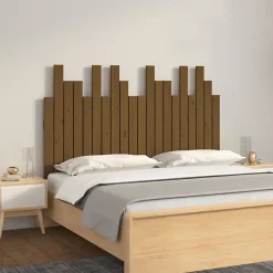 Vidaxl 824791 Tête de lit murale Marron miel 127,5x3x80 cm Bois massif de pin