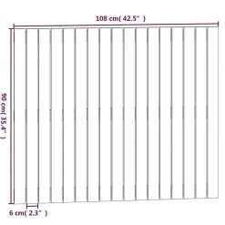 Vidaxl 824877 Tête de lit murale Noir 108x3x90 cm Bois massif de pin