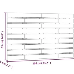 Vidaxl 824714 Tête de lit murale Blanc 106x3x63 cm Bois massif de pin