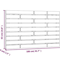 Vidaxl 824714 Tête de lit murale Blanc 106x3x63 cm Bois massif de pin