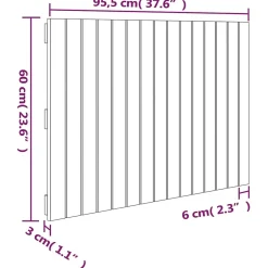 Vidaxl 824833 Tête de lit murale 95,5x3x60 cm Bois massif de pin Hot