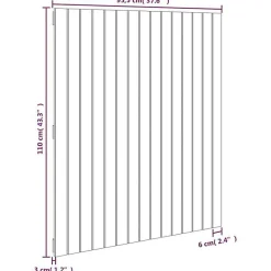 Vidaxl 824934 Tête de lit murale Blanc 95,5x3x110 cm Bois massif de pin