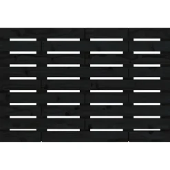 Vidaxl 824727 Tête de lit murale Noir 96x3x63 cm Bois massif de pin Hot