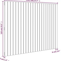 Vidaxl 824946 Tête de lit murale Marron miel 146,5x3x110cm Bois massif de pin