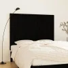 Vidaxl 824947 Tête de lit murale Noir 146,5x3x110 cm Bois massif de pin