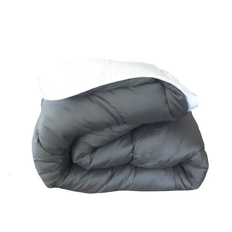 Abeil Couette Bicolore - 200 x 200 cm - Blanc et gris Best