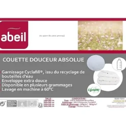Abeil Couette chaude Douceur Absolue 220x240 cm blanc Best