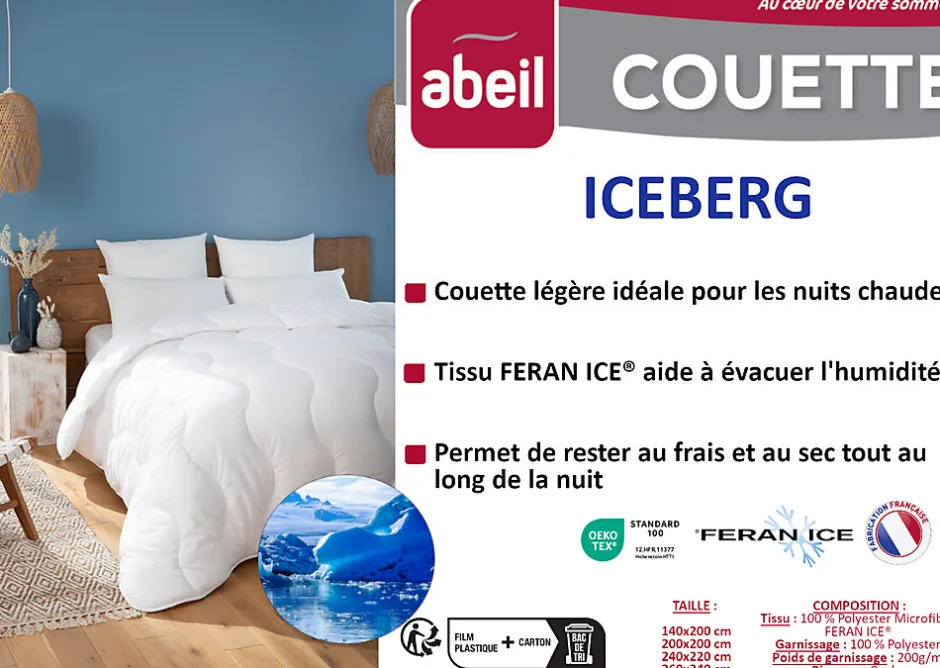 Abeil Couette légere ICEBERG 240x260cm