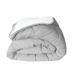 Abeil Couette tempérée BICOLORE 220x240cm - Blanc & Gris chiné