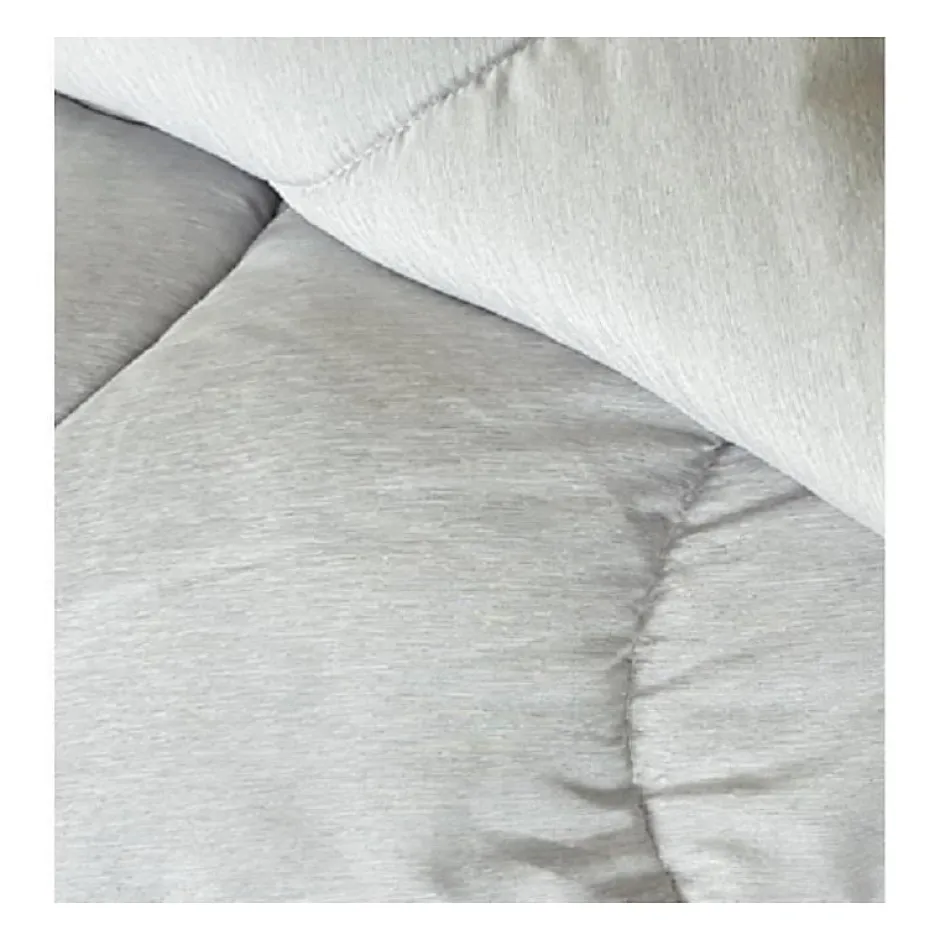 Abeil Couette tempérée BICOLORE 220x240cm - Blanc & Gris chiné