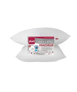 Abeil Lot de 2 Oreillers Aerelle Cool Night - 60 x 60 cm - Blanc New