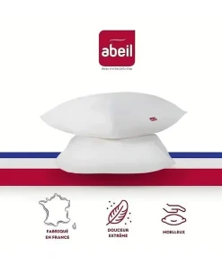Abeil Lot de 2 Oreillers Douceur - 60 x 60 cm - Blanc Online