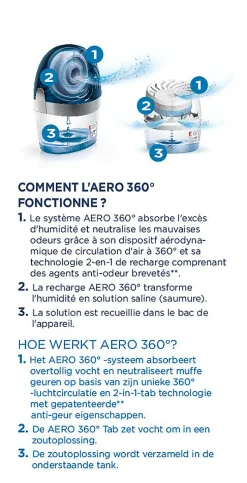 Rubson Absorbeur d'humidité AERO 360° 6 recharges