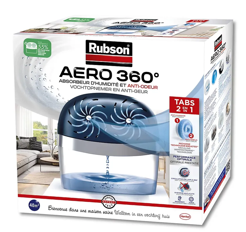 Rubson Absorbeur d'humidité AERO 360 40m² Sale