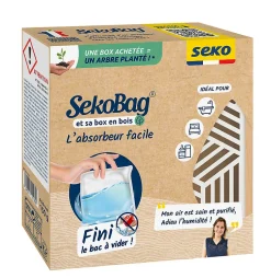 Seko Absorbeur d'humidité avec 1 sachet absorbeur Bag pour surface de 15 m²
