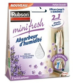 Rubson Absorbeur d'humidité Mini fresh lavande 2x50g Sale