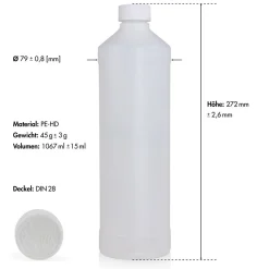 Höfer Chemie Acide Acétique 60 %, 1 x 1 L : Nettoyant Concentré, Et Économique Pour Un Usage Ménager Polyvalent