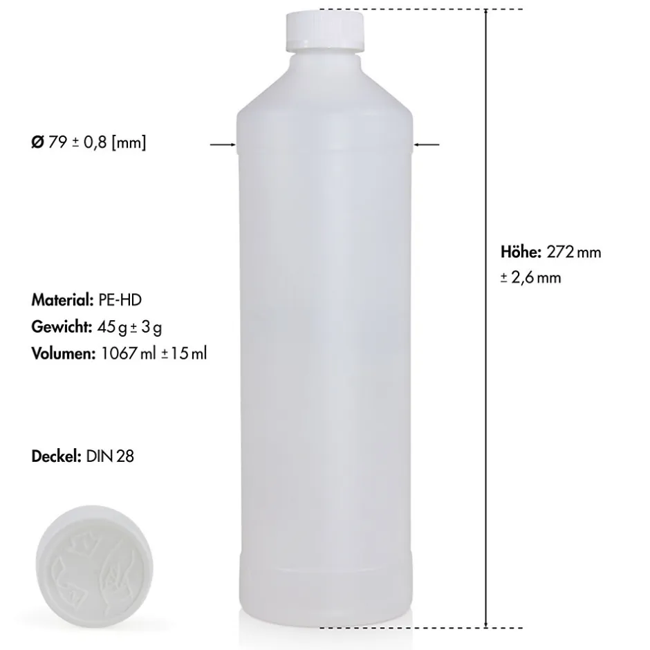 Höfer Chemie Acide Acétique 60 %, 1 x 1 L : Nettoyant Concentré, Et Économique Pour Un Usage Ménager Polyvalent