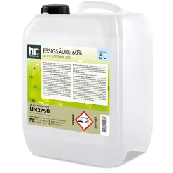 Höfer Chemie Acide Acétique 60 %, 2 x 5 L : Nettoyant Concentré, Et Économique Pour Un Usage Ménager Polyvalent